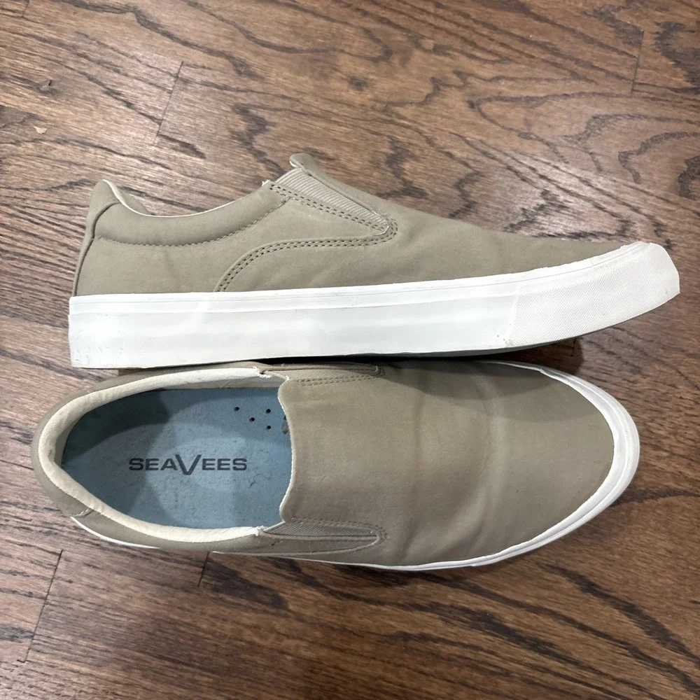 seavees mens 10, Tan Deck Shoe, Slip On